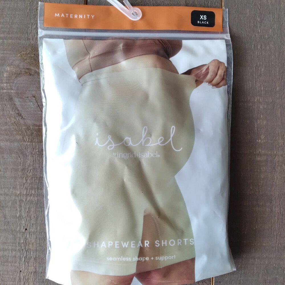 LADIES MATERNITY SHAPEWEAR SHORTS- XS- BLACK BIKER SHORTS SUPPORT NEW - Picture 2 of 4